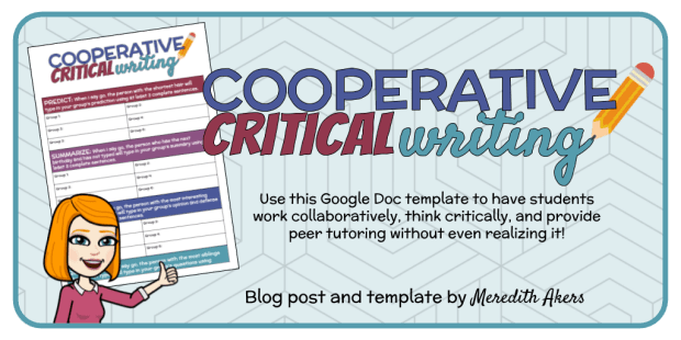 Cooperative Critical Writing Graphic