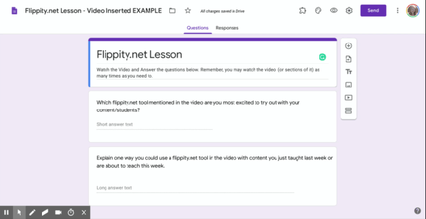 Flippity.net Lesson - Video Inserted EXAMPLE - Google Forms - Edited