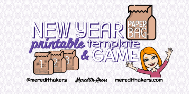 New Year Paper Bag Template